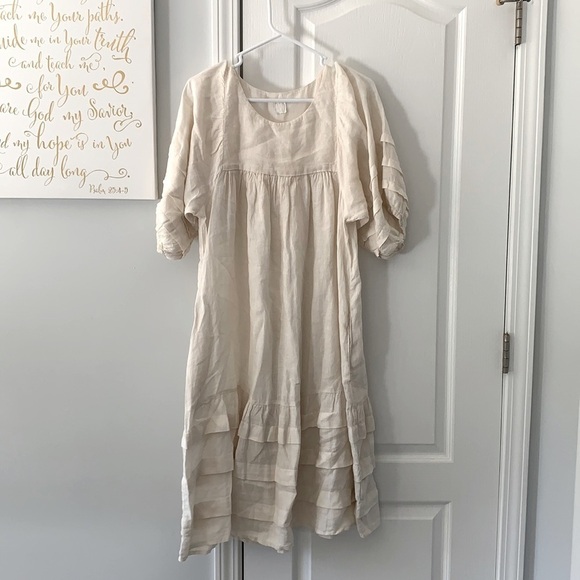 120% Lino Dresses & Skirts - 120% Lino Linen Esterino Dress Linen Maxi balloon sleeves bohemian romantic